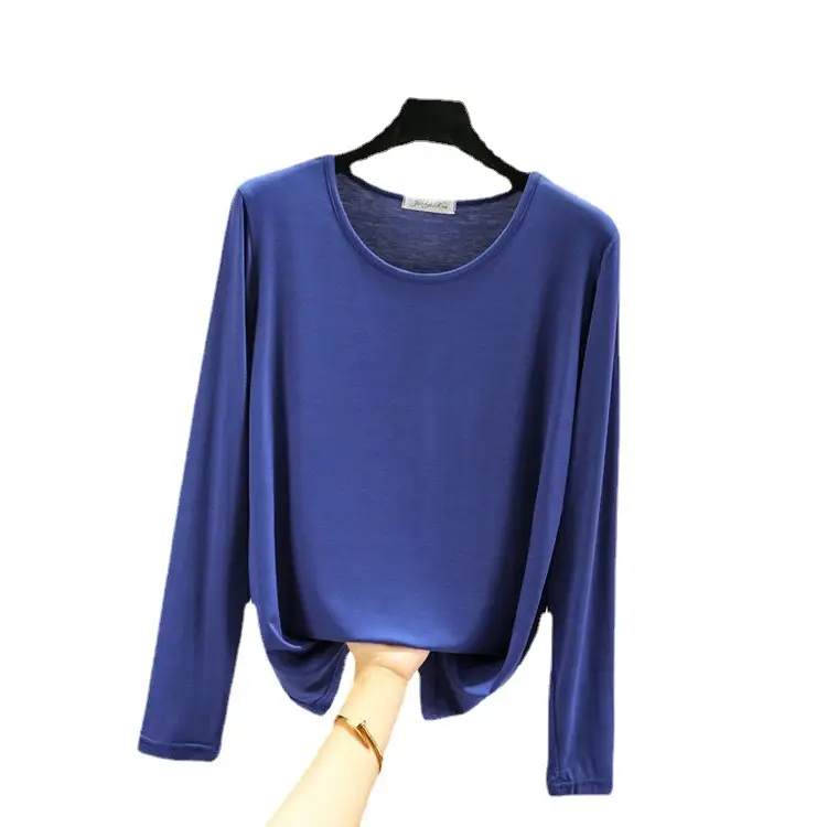 Women Green Modal Cotton Long Sleeve T-Shirt - Image 17