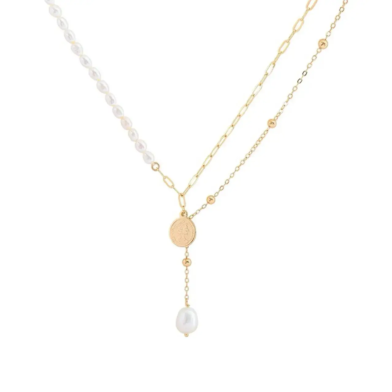 Elegant Pearl Necklace for Women Double Layer Tassel - Image 6