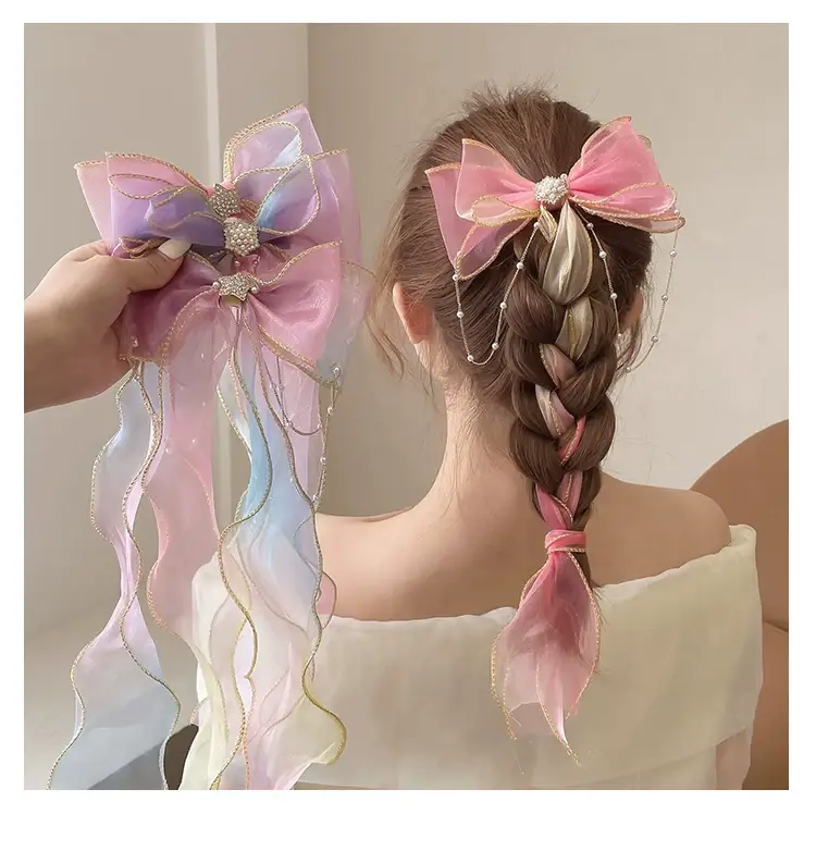 Fairy Pearl Bow Hairband for Girls Women — feature 6