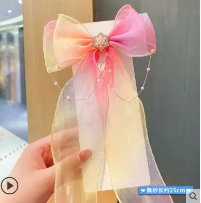 Fairy Pearl Bow Hairband for Girls Women - Image 3