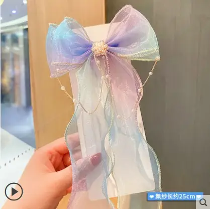 Fairy Pearl Bow Hairband for Girls Women - Image 4