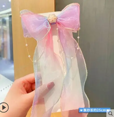 Fairy Pearl Bow Hairband for Girls Women - Image 5