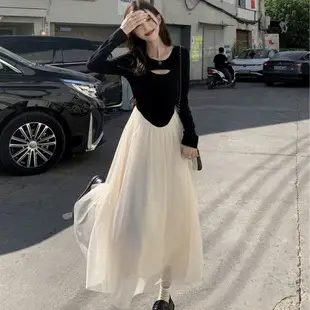 Women Long Sleeve Tie Belt Coat Black Fat Size — feature 21