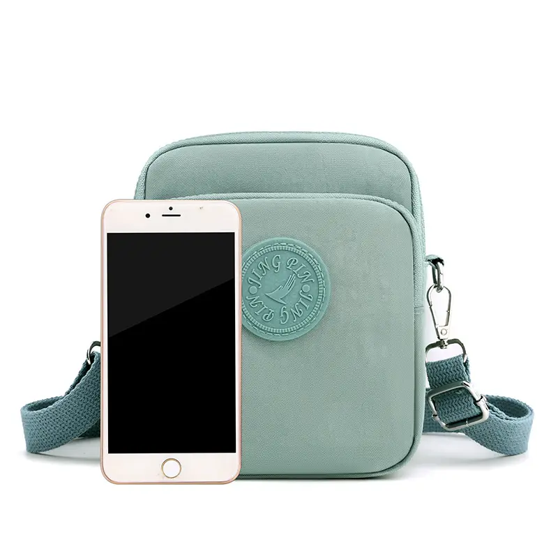 Blue Korean Style Nylon Crossbody Bag for Women - Image 5