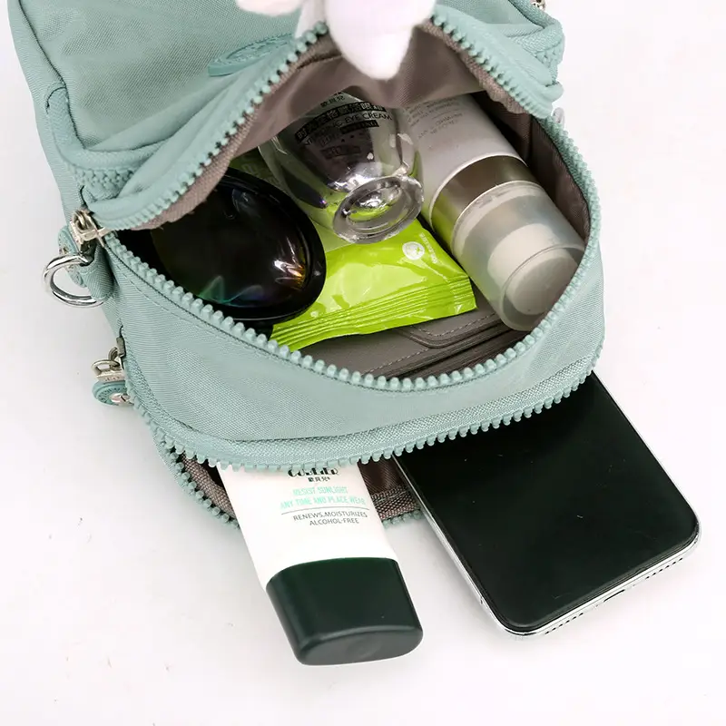 Blue Korean Style Nylon Crossbody Bag for Women - Image 7