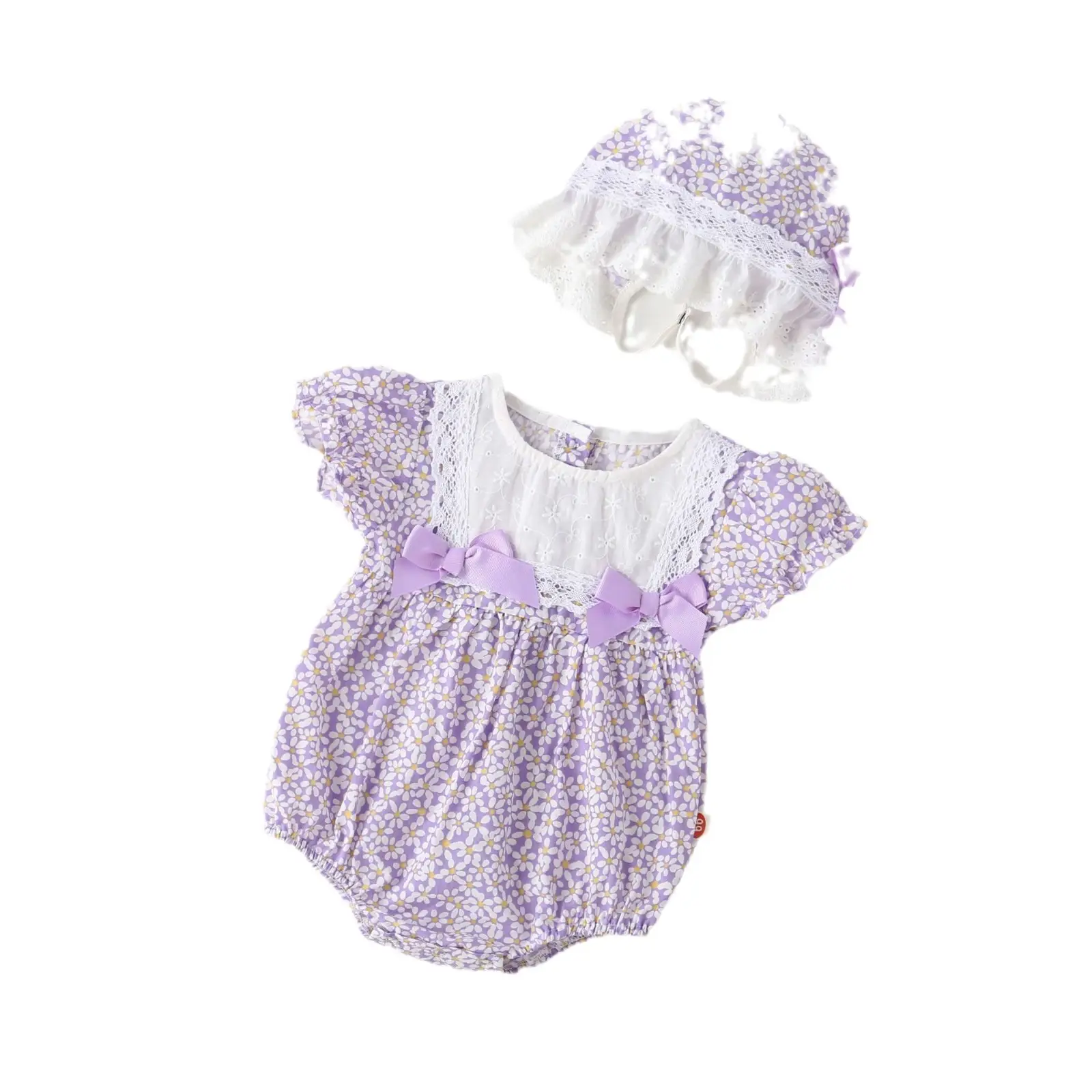 2022 Printed Hooded Triangle Climbing Suit for Newborn Baby Girls - Image 4