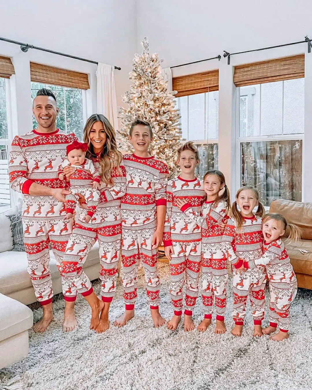 Family Christmas Pajamas Red White Set - Image 3