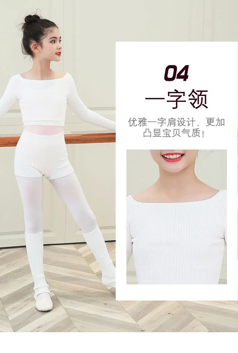 Pink Long Sleeve Kids Dance Sweater — feature 5