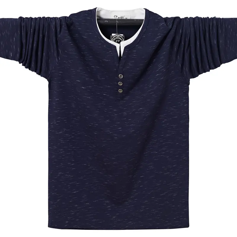 Men Black Long Sleeve T-Shirt Large Plus Size - Image 10