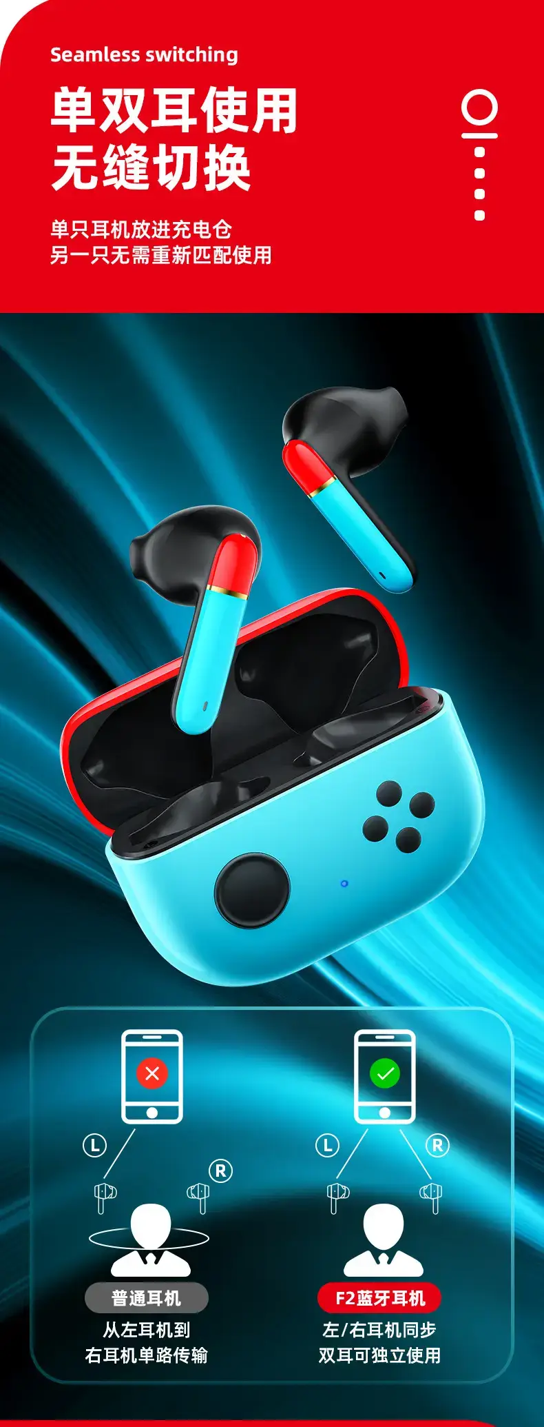 Cross-border Bluetooth E-Sports Headset with Noise Reduction — feature 5