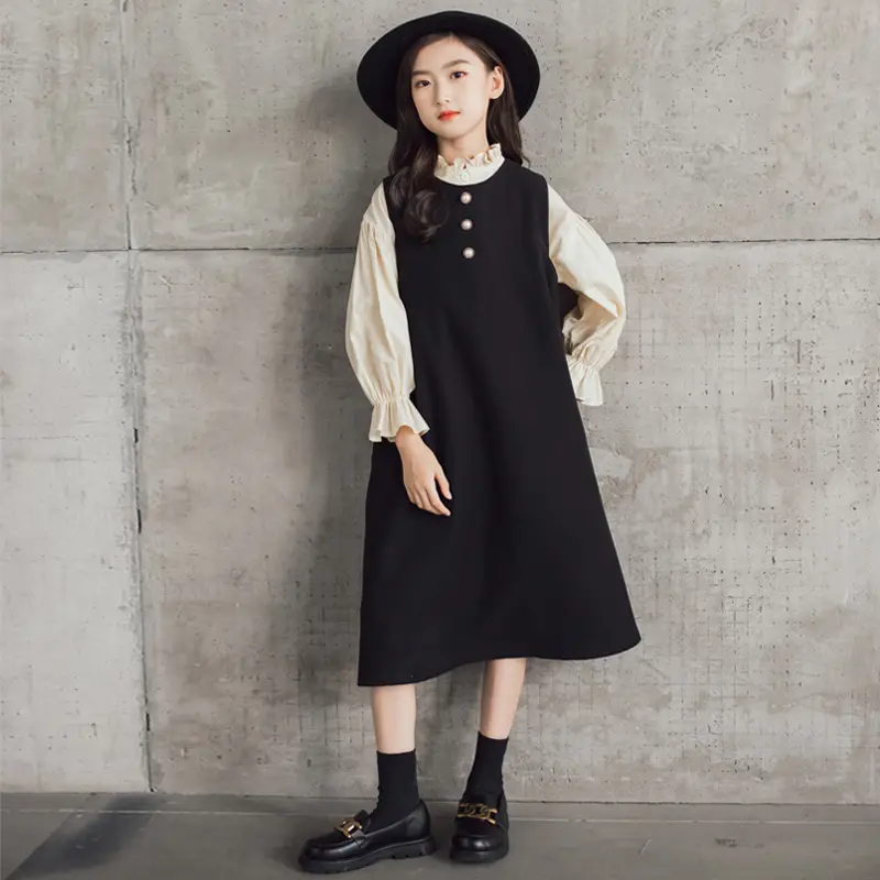Girls 2021 Western Suit Black Long Sleeve Vest - Image 2