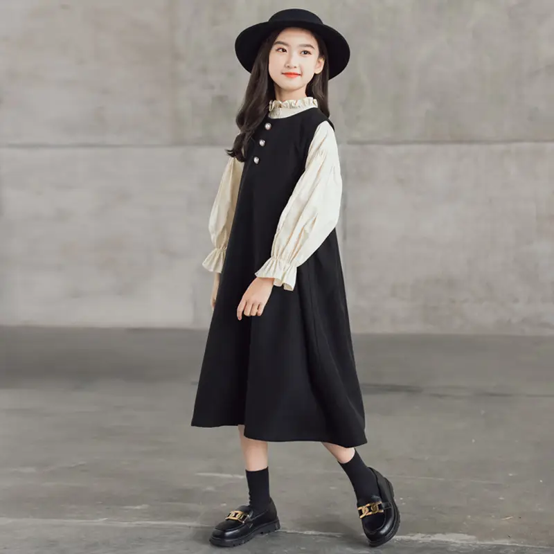 Girls 2021 Western Suit Black Long Sleeve Vest - Image 3