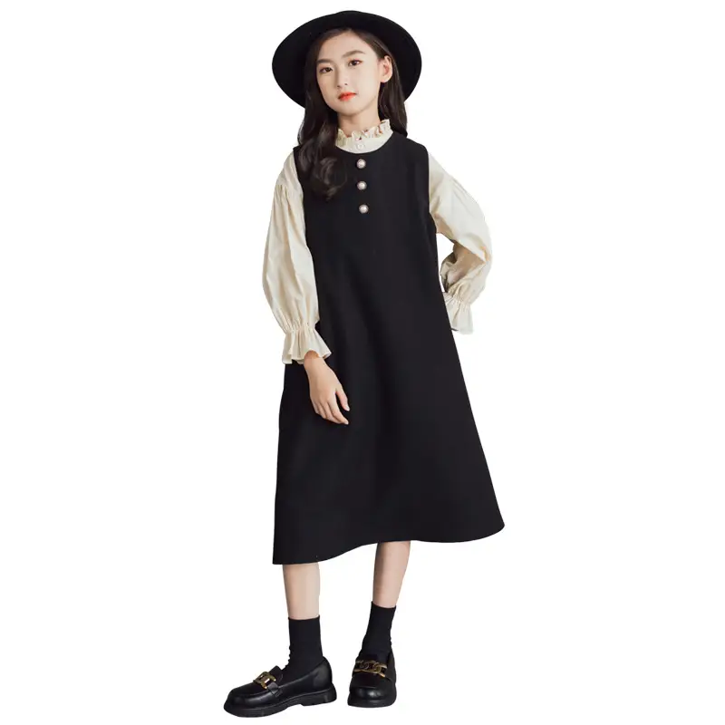Girls 2021 Western Suit Black Long Sleeve Vest - Image 5