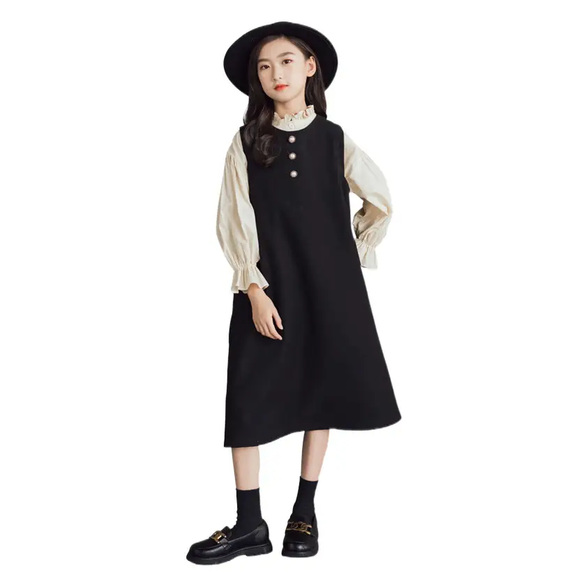 Girls 2021 Western Suit Black Long Sleeve Vest