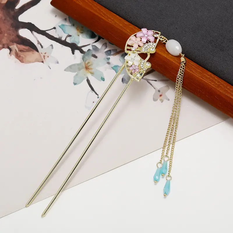 Ancient Alloy Tassel Hairpin for Women - Image 9