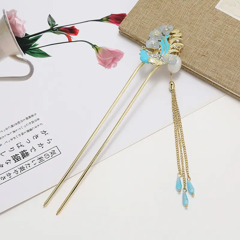 Ancient Alloy Tassel Hairpin for Women - Image 16