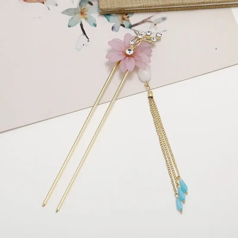 Ancient Alloy Tassel Hairpin for Women - Image 2