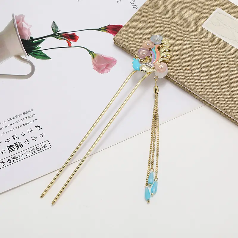 Ancient Alloy Tassel Hairpin for Women - Image 19