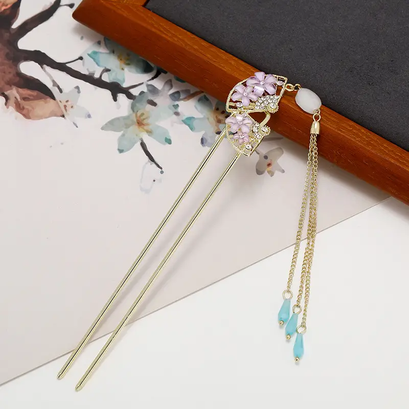Ancient Alloy Tassel Hairpin for Women - Image 8