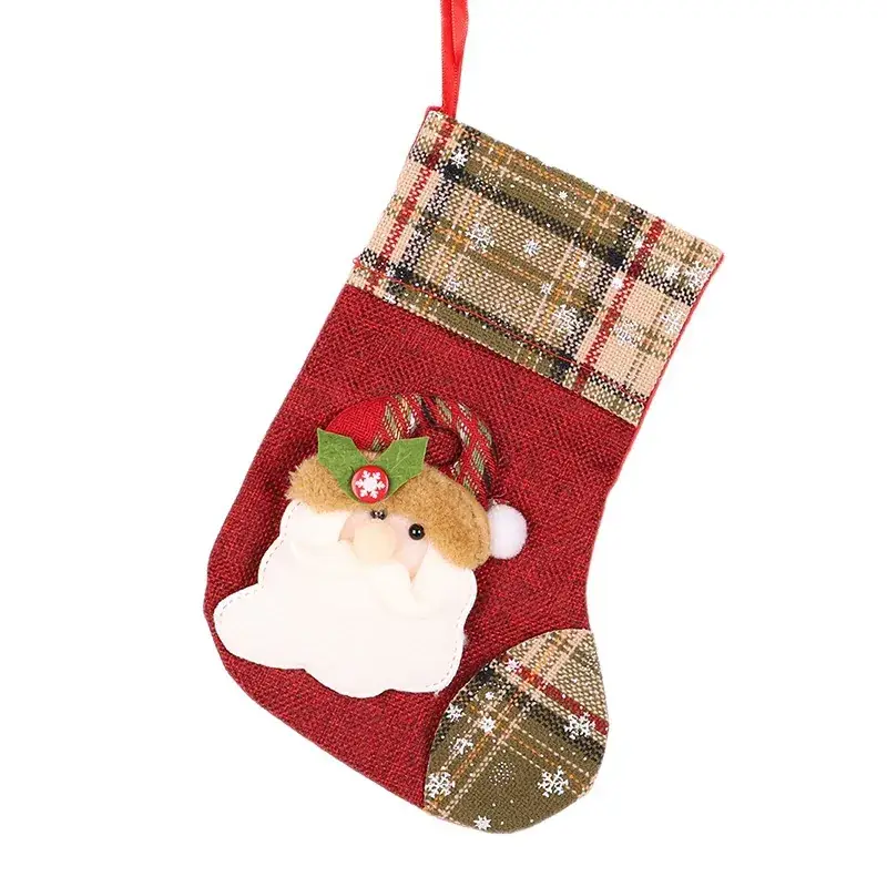 Christmas Socks with Teddy Bear Pendant Decoration - Image 6