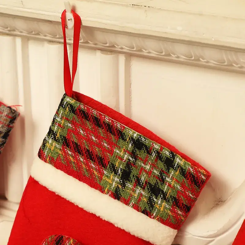 Christmas Candy Socks Red Medium Gift Decor - Image 5