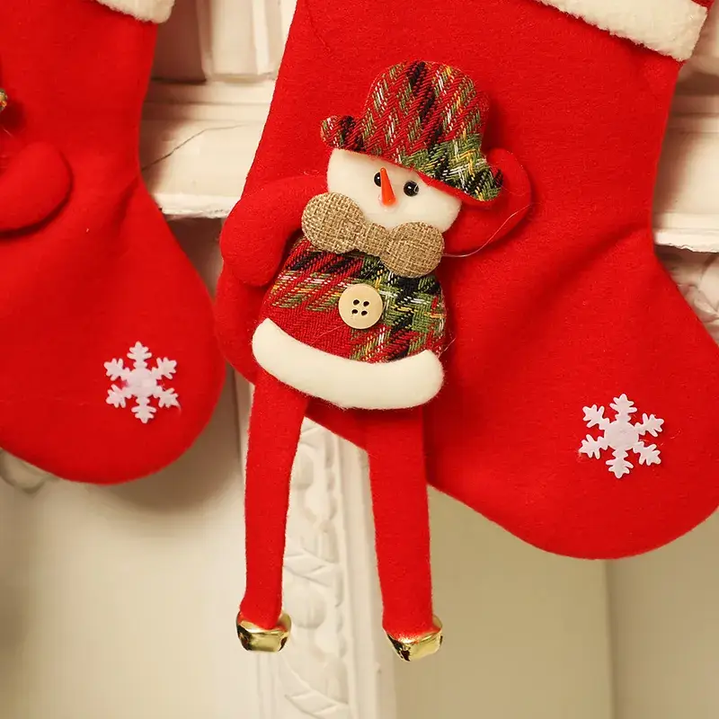 Christmas Candy Socks Red Medium Gift Decor - Image 6