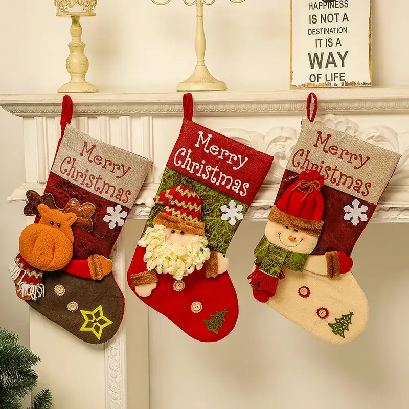 Christmas Stocking with Merry Design - Image 2