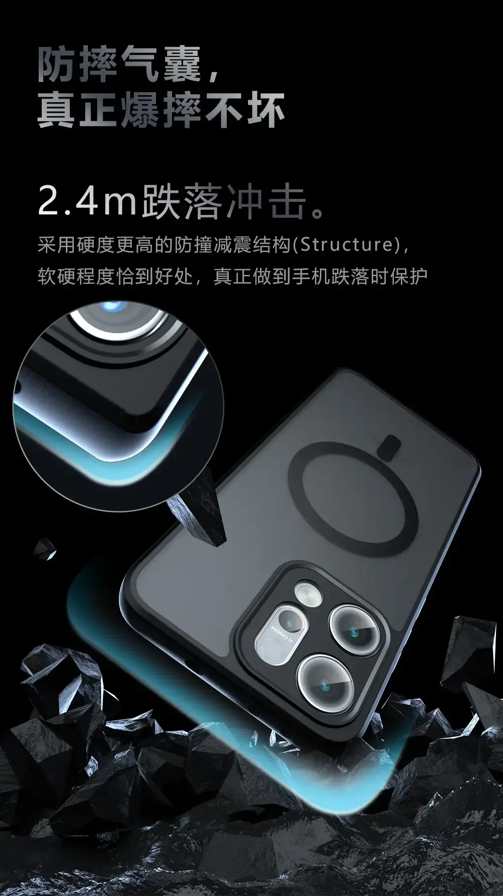 Magnetic Phone Case for Oppo Reno14 with Anti-Fall Protection — feature 6