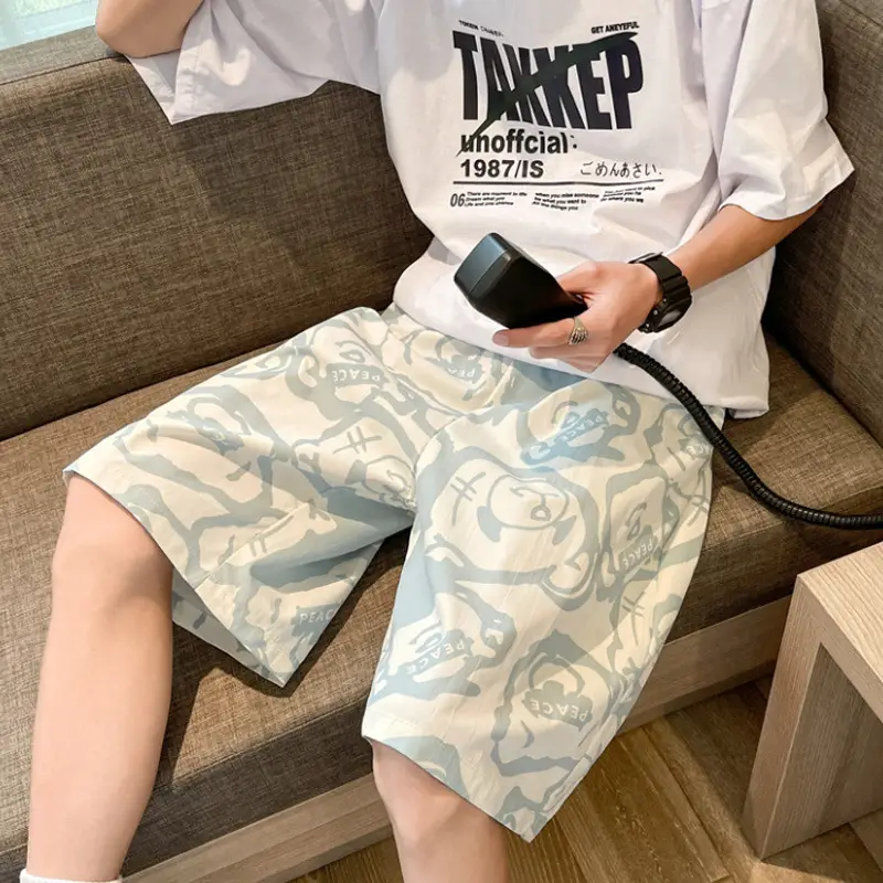 Men Graphic Print Shorts Casual Summer Wear - Image 7