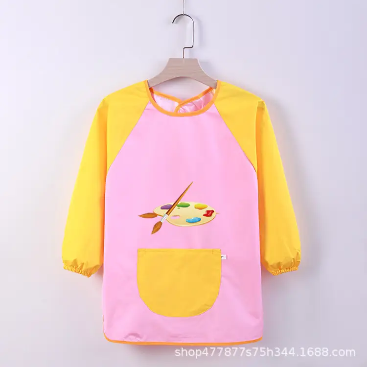 Velcro Kids Studio Painting Apron Yellow Blue - Image 24