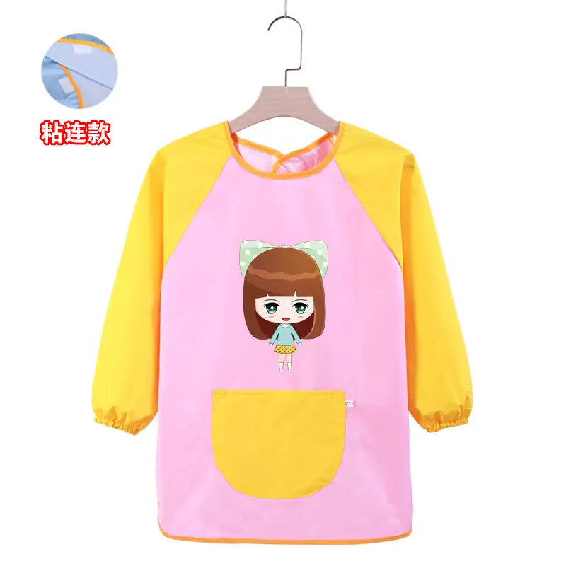 Velcro Kids Studio Painting Apron Yellow Blue - Image 6