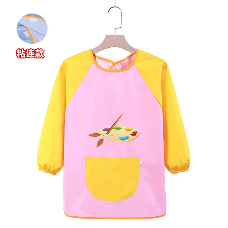 Velcro Kids Studio Painting Apron Yellow Blue - Image 17