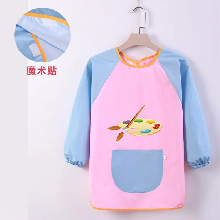 Velcro Kids Studio Painting Apron Yellow Blue - Image 20