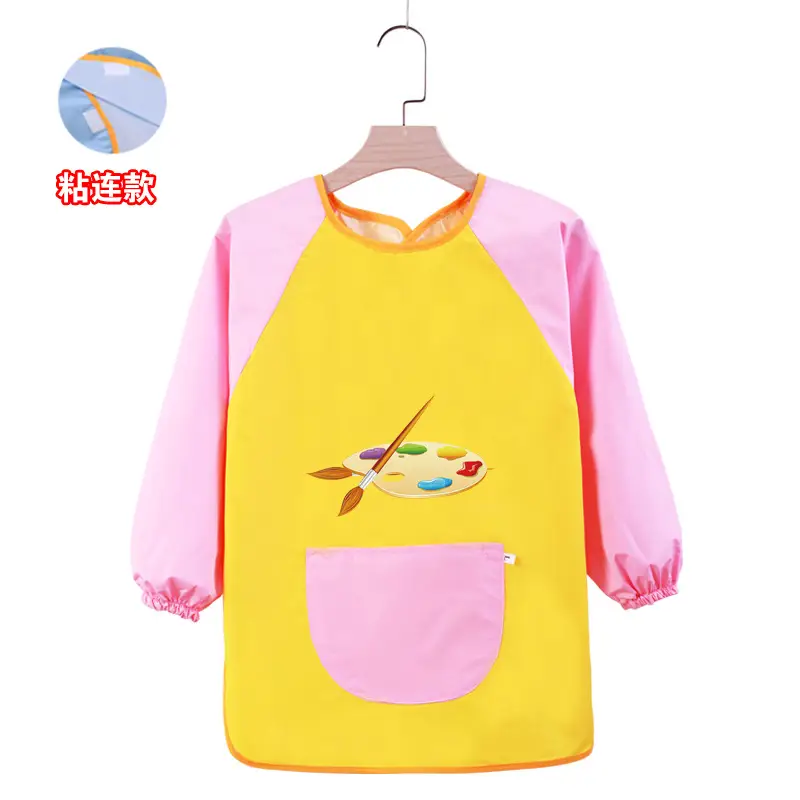 Velcro Kids Studio Painting Apron Yellow Blue - Image 21