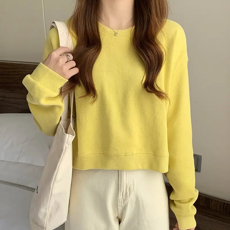 Black Korean Style Loose Sleeve Sweater for Women - Image 9