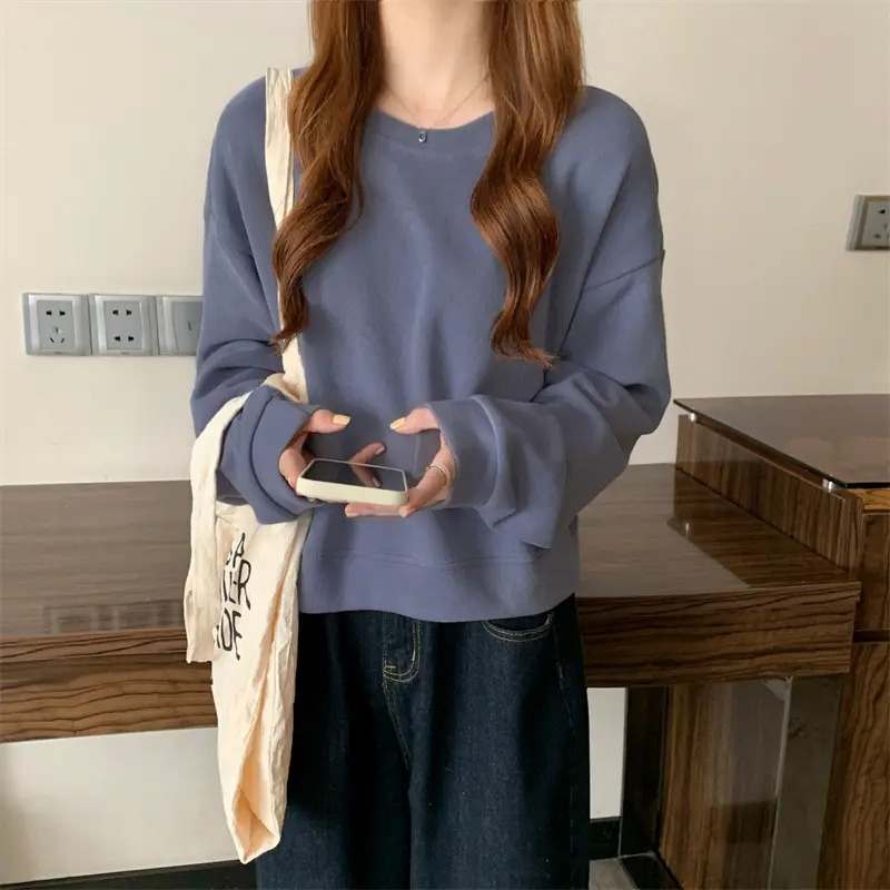 Black Korean Style Loose Sleeve Sweater for Women — feature 10