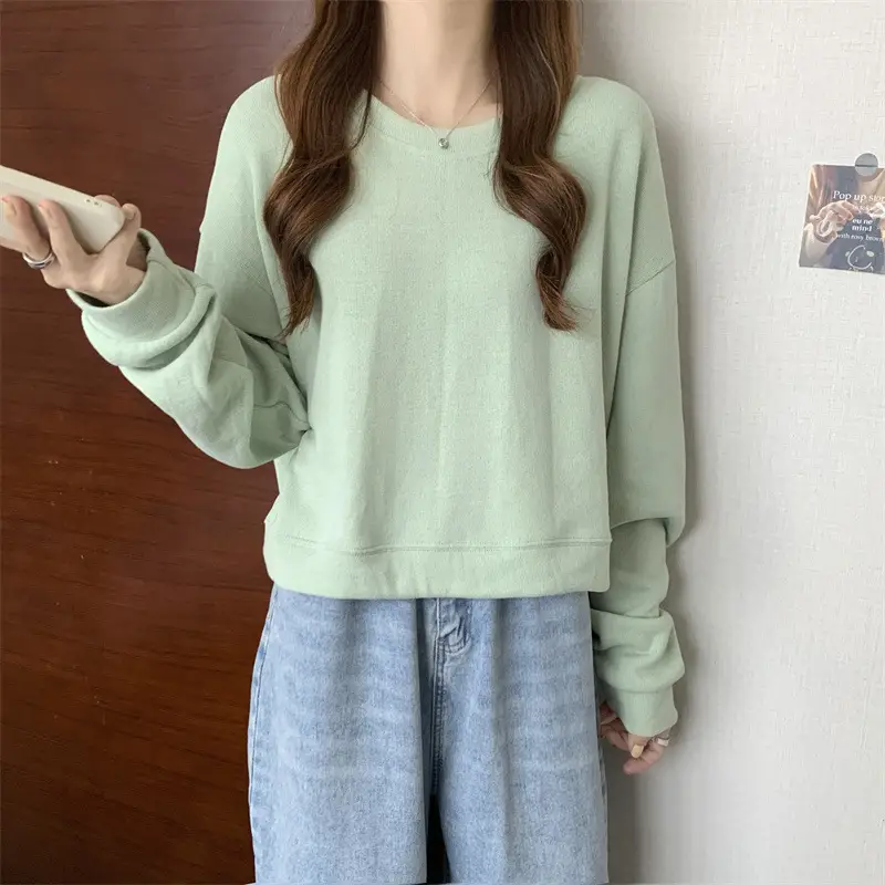 Black Korean Style Loose Sleeve Sweater for Women — feature 30