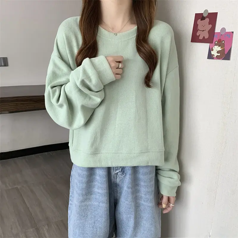 Black Korean Style Loose Sleeve Sweater for Women — feature 32