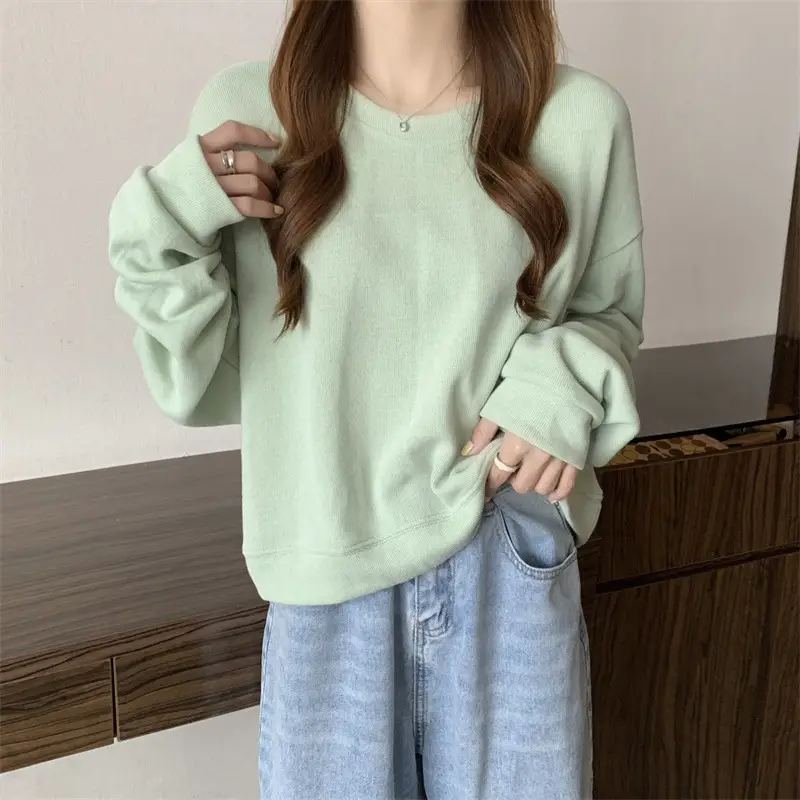 Black Korean Style Loose Sleeve Sweater for Women — feature 36