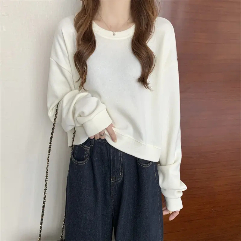Black Korean Style Loose Sleeve Sweater for Women — feature 37