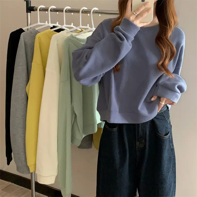 Black Korean Style Loose Sleeve Sweater for Women — feature 4