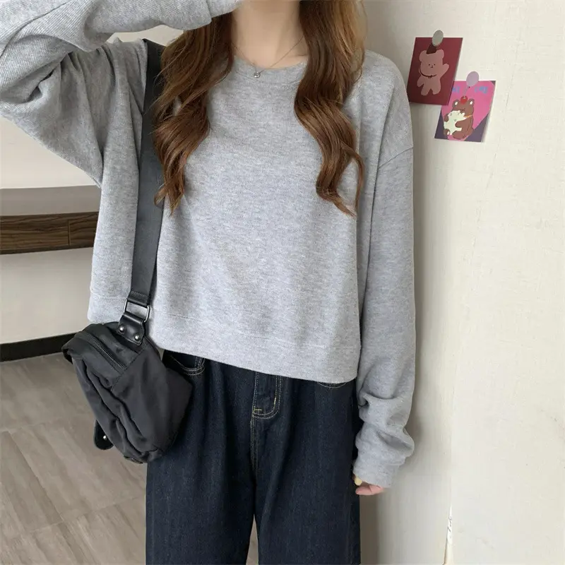 Black Korean Style Loose Sleeve Sweater for Women — feature 45