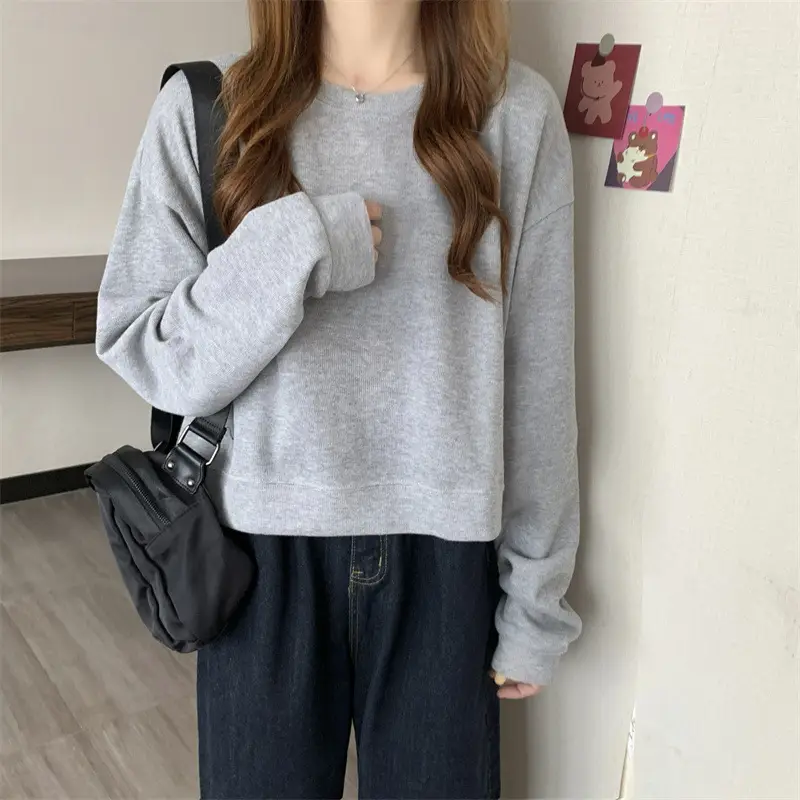 Black Korean Style Loose Sleeve Sweater for Women — feature 46
