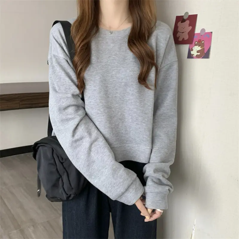 Black Korean Style Loose Sleeve Sweater for Women — feature 47