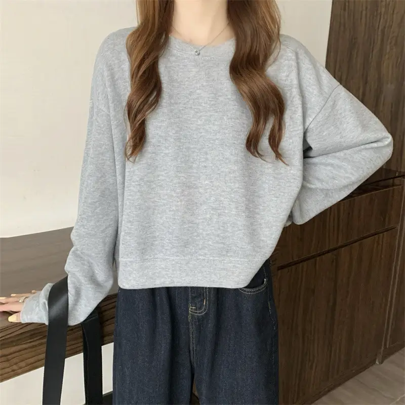 Black Korean Style Loose Sleeve Sweater for Women — feature 49