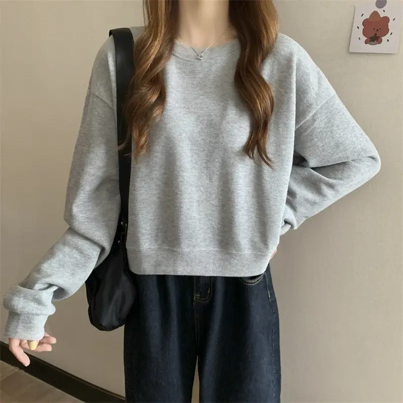 Black Korean Style Loose Sleeve Sweater for Women — feature 50