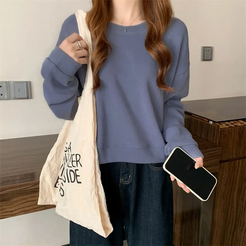 Black Korean Style Loose Sleeve Sweater for Women — feature 8