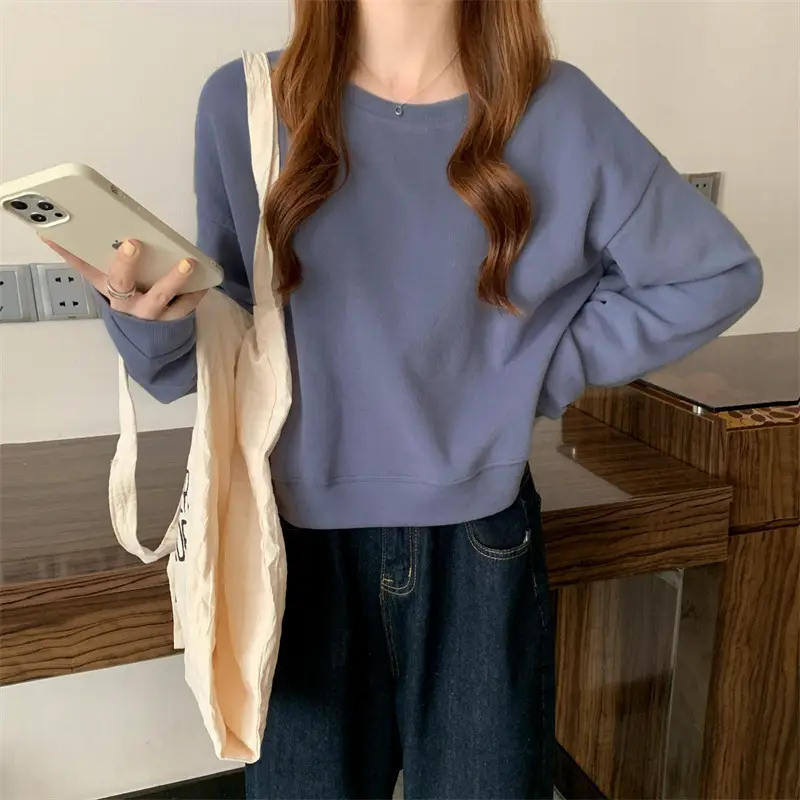 Black Korean Style Loose Sleeve Sweater for Women — feature 9