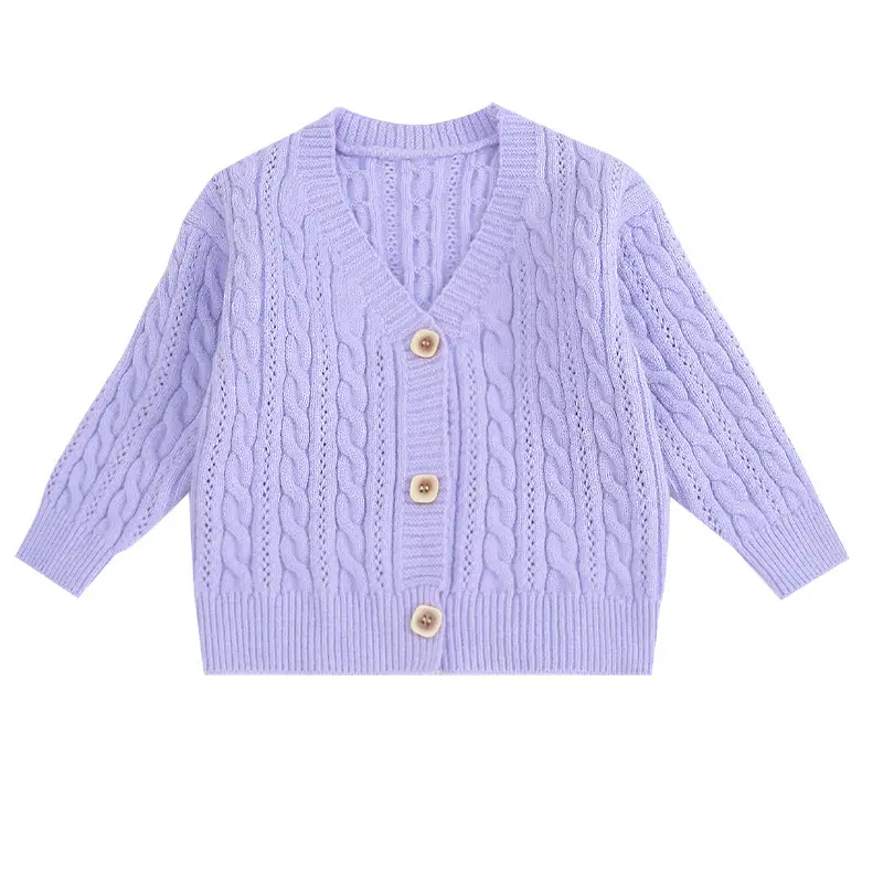 Girls Loose Knitted Cardigan Sweater Winter Jacket Set - Image 6