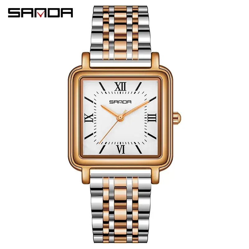 Sanda Rose Gold Square Dial Quartz Watch Women - Image 4